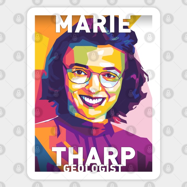 Marie Tharp Sticker by Shecience